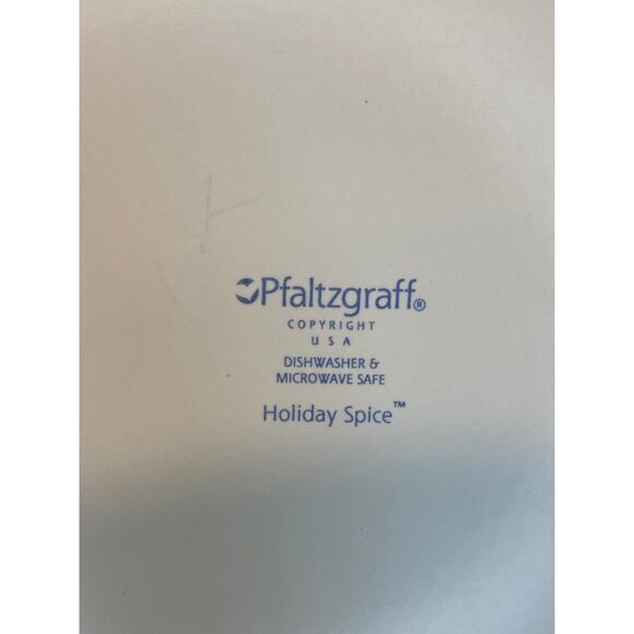 Vintage 2003 Pfaltzgraff Holiday Spice, Motif, Ceramic Serving Platter, 14" Oval - Picture 5 of 6
